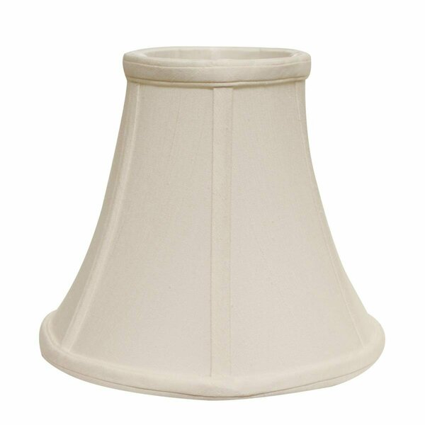 Homeroots 10 in. White Premium Bell Monay Shantung Lampshade 469590